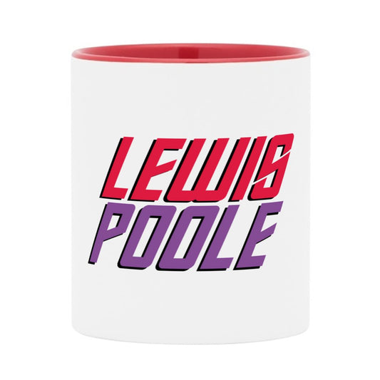 White & Red Lewis Poole (Logo) Ceramic Mug